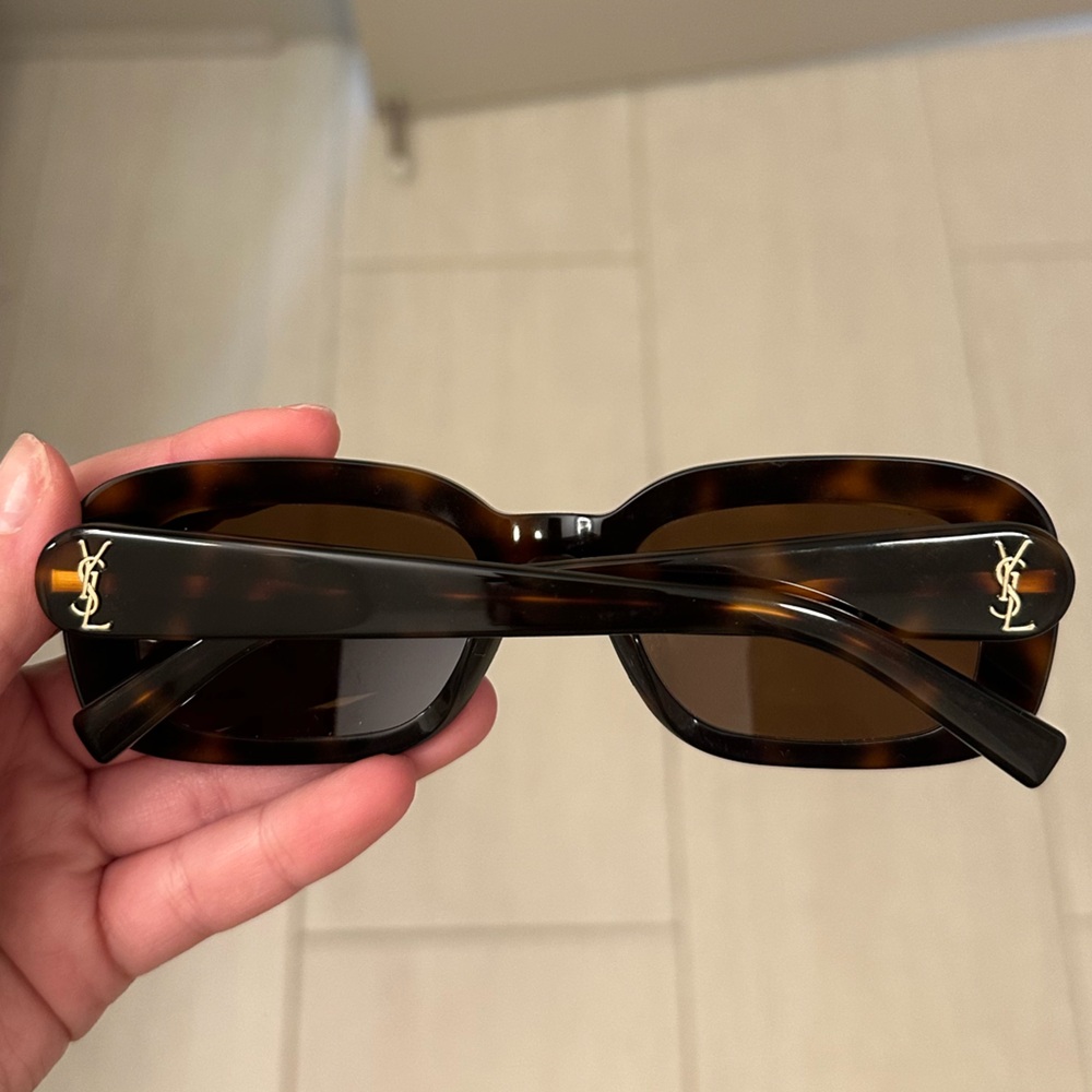 YSL tortoise shell rectangular sunglasses - image 2